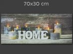 8 LEDes világító falikép Home 70x30cm