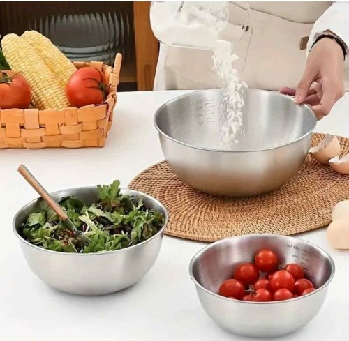 Rozsdamentes keverő  tálkészlet 4 darab