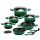 15 részes márvány-kerámia bevonatú edénykészlet Emerald