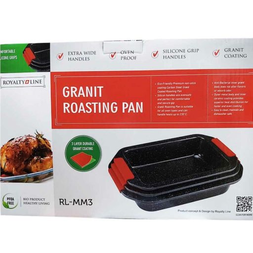 RoyaltyLine Tapadásmentes 3 Részes Tepsi Készlet RL MM3