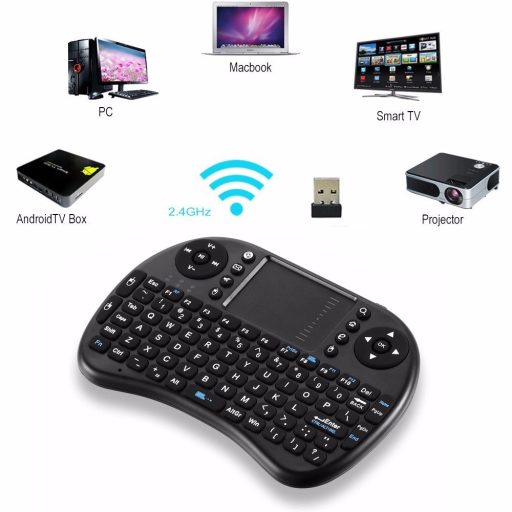 Mini vezeték nélküli billentyűzet touchpad kompatibilis PC, Android, Linux