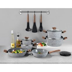   15 részes márvány-kerámia bevonatú edénykészlet ZILNER FOREST ZL-8519