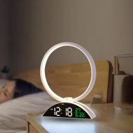   Ébresztőfény kijelző Idő/dátum/hőmérséklet napkelte naplemente szimuláció elalvást segítő digitális ébresztőóra