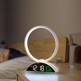   Ébresztőfény kijelző Idő/dátum/hőmérséklet napkelte naplemente szimuláció elalvást segítő digitális ébresztőóra
