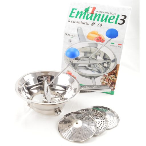 Hal- és paradicsompasszírozó 24 cm 3 betétes