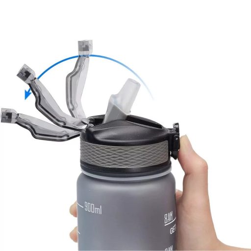 Színátmenetes motivációs kulacs idézetekkel és időskálával (1000 ml)
