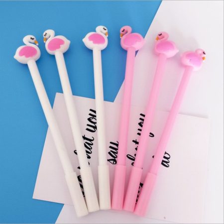 Aranyos Rózsaszín Flamingó gél toll - 2db/csomag