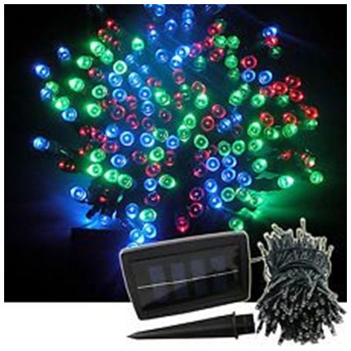 Napelemes Karácsonyi LED égősor, Fényfüzér, Kültéri- 200 Led