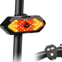    Akkumulátoros hátsó LED biciklilámpa, index, hang- és fényjelzés, távirányítóval