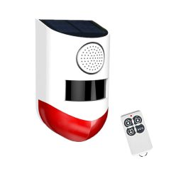   Vezetéknélküli napelemes fali riasztó / Infravörös mozgásérzékelővel