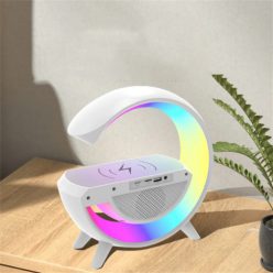   Bluetooth hangszóró 3 az 1-ben. BT-2301. -Vezeték nélküli töltő hangszóró Bluetooth hangszóró + vezeték nélküli töltő + RGB világítós