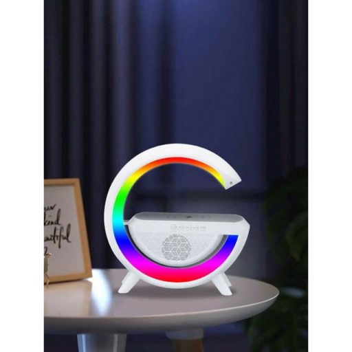 Bluetooth hangszóró 3 az 1-ben. BT-2301. -Vezeték nélküli töltő hangszóró Bluetooth hangszóró + vezeték nélküli töltő + RGB világítós