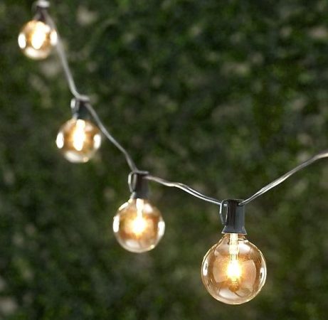 Izzó formájú, Kültéri elemes Kerti Party LED fényfüzér