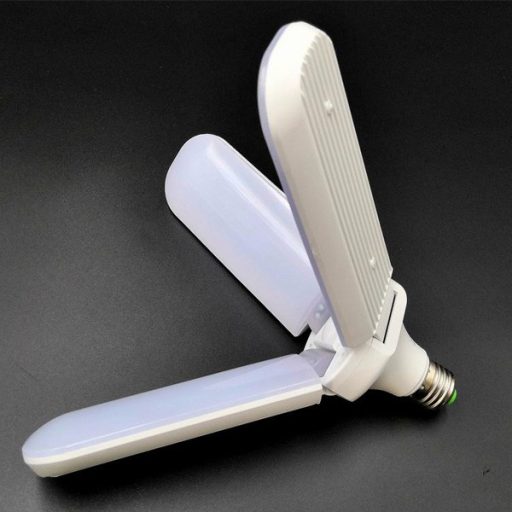 Ventilátor formájú, kinyitható E27 LED lámpa / állítható vetítési szöggel - 45W