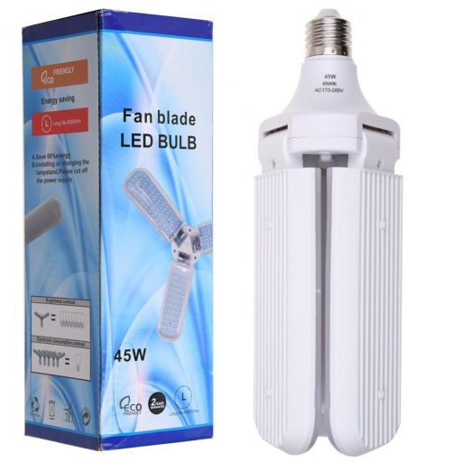 Ventilátor formájú, kinyitható E27 LED lámpa / állítható vetítési szöggel - 45W