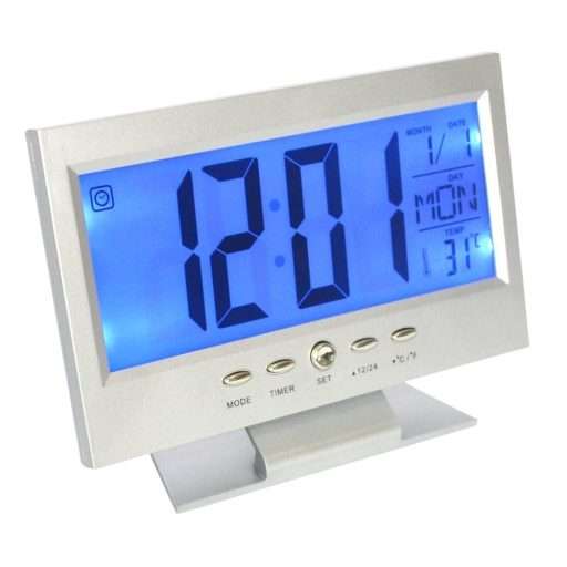 Hangvezérléses LCD kijelzős digitális óra
