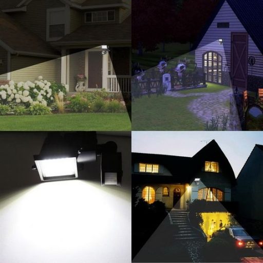 Mozgásérzékelős LED Solar (napelemes) reflektor kültéri használatra 