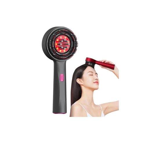 Fejbőr masszázskefe infravörös fénnyel, olaj adagolóval, USB-s