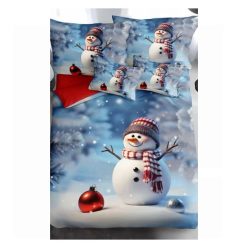 7 részes Karácsonyi Ágynemű Garnitúra Hóember 