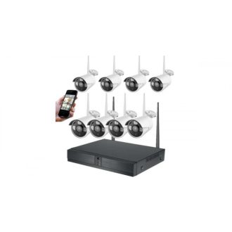   WIFI Vezeték Nélküli 4K Biztonsági Kamera Rendszer CCTV -W08-100