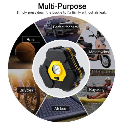 Intelligens autós kompresszor 12V – digitális guminyomásmérő, szivargyújtós mini pumpa autóhoz