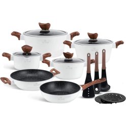   GRÁNITBEVONATÚ EDÉNYEK 15 részes. ZILNER  Fehér Lilly ZL-8515