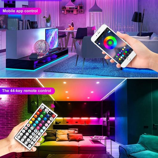 Bluetooth RGB LED szalag - mobiltelefonról vezérelhető / 15m