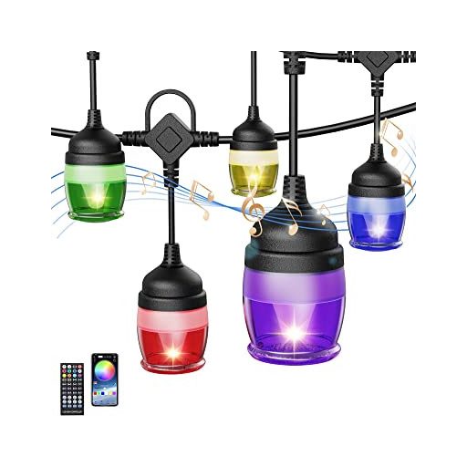 Bluetooth kültéri okos LED égősor színes 9m