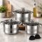MASTERPAN MP-5134 Rozsdamentes Edénykészlet – 6 Részes Prémium Fazékszett