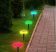 RGB LED-es napenergiával működő leszúrható kerti lámpa 2 db/csomag