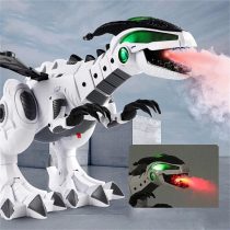   Élethű távirányítós robot dinoszaurusz füst + fény effektekkel, tűzokádó sárkány dínó
