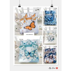 3 részes Pillangó mintájú  3D ágynemű garnitúra