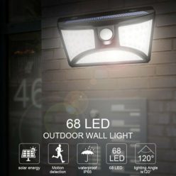  68 LED-es solar PIR mozgásérzékelős lámpa