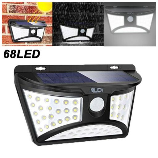  68 LED-es solar PIR mozgásérzékelős lámpa