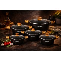 Cheffinger 10 részes edénykészlet/ fekete