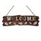 Fali kulcstartó Welcome/Home 4 akasztós 36x11cm