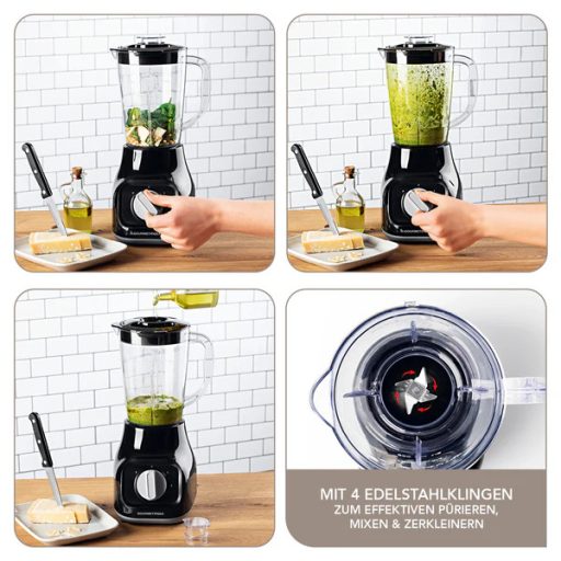 GOURMETMAXX Turmixgép 1L 350W fekete DS10998