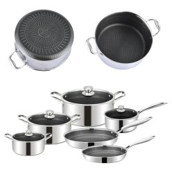   Cheffinger 10 Részes Prémium Rozsdamentes Acél Edénykészlet