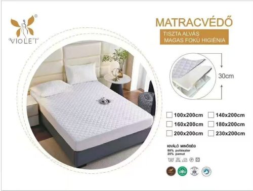 Matracvédő, steppelt, gumis, mosható/több méretben