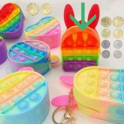 Mini POP-IT trend  pénztárca + kulcstartó