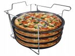   Pizza tálcák, 4 formából álló készlet négyszintes állvánnyal Zilner ZL 2134 kerek tepsi 32 cm