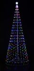   Ledes karácsonyfa fém vázzal - 226 LED, kék fénnyel / 125 cm