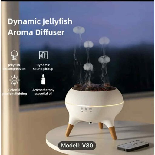 Medúza Aroma Diffúzor /Párologtató Színváltós LED Fénnyel 