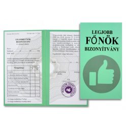 Bizonyítvány legjobb Főnök 10x18,5cm