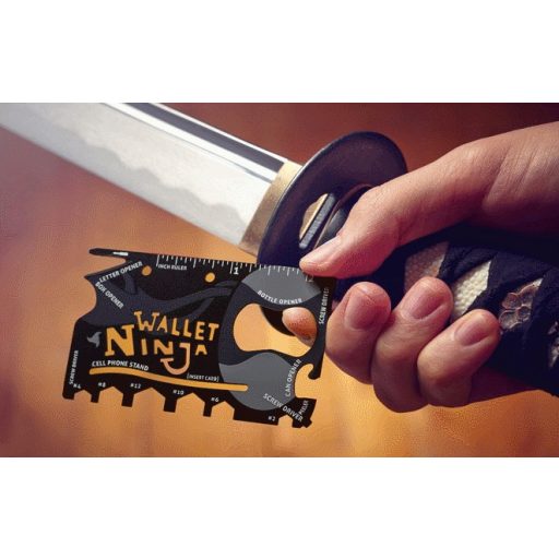 Wallet Ninja - 18 az 1-ben hitelkártya méretű zsebszerszám