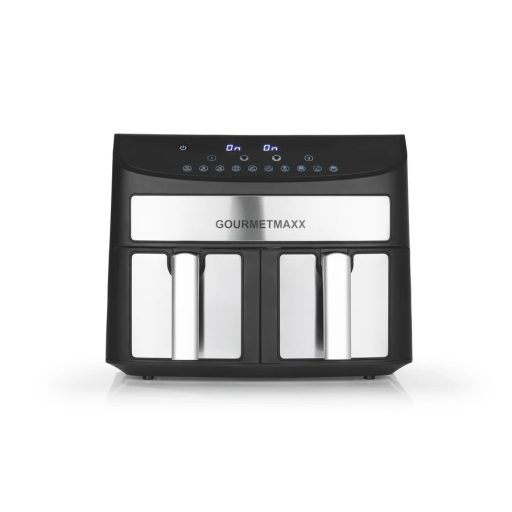 GOURMETMAXX Forrólevegős fritőz/ Airfryer KÉTKAMRÁS 7L 2400W DS11339-L