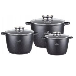   6 részes KlönBerg Edénykészlet Kemény Gránit Bevonattal 