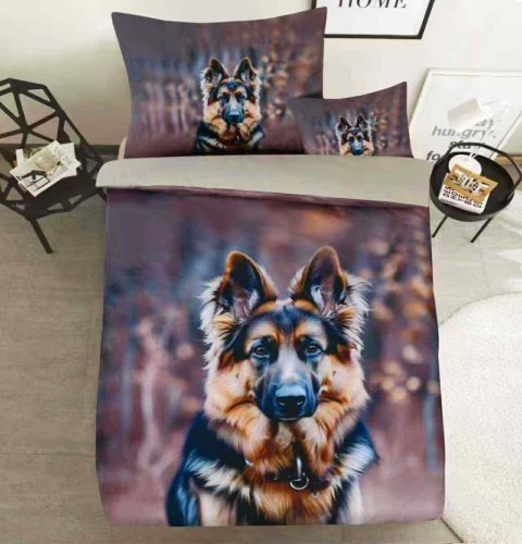 3 RÉSZES 3D ÁGYNEMŰHUZAT NÉMETJUHÁSZ KUTYA PAMUT