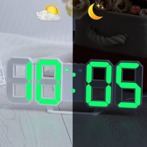 Asztali, fali, 3D LED kijelzős digitális óra