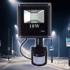   Mozgásérzékelős kültéren is használható vízálló energiatakarékos LED reflektor 10W